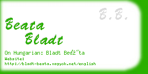 beata bladt business card